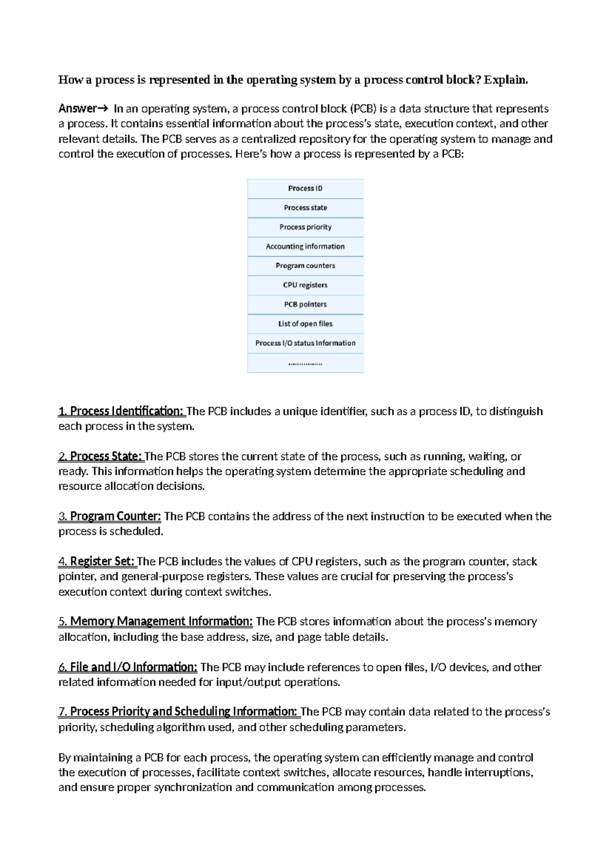 Process control block - Answer→ In an operating system, a process ...