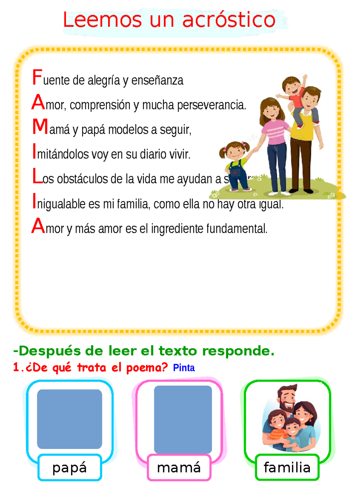 Poema Acrostico De Familia @mayraparedes051 @lucerolucero81