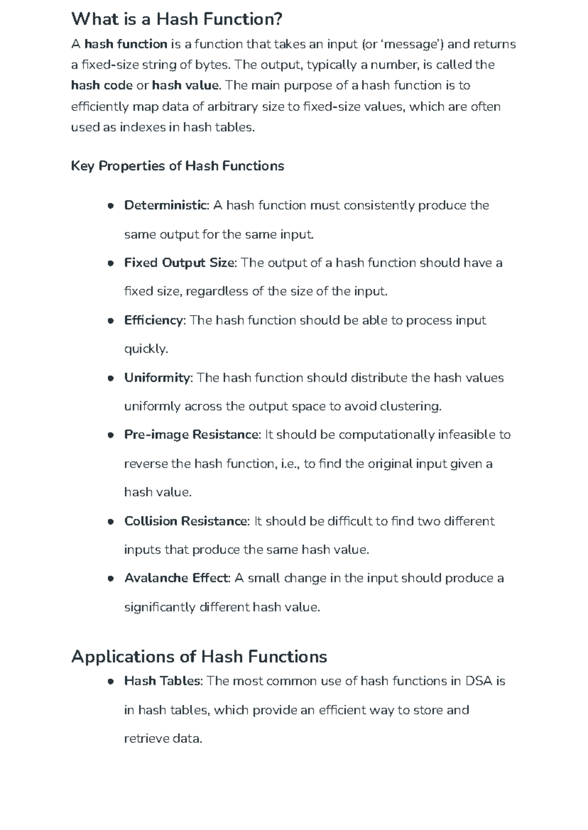 CH 3 ISS - Understanding Hash Functions and Their Applications - Studocu