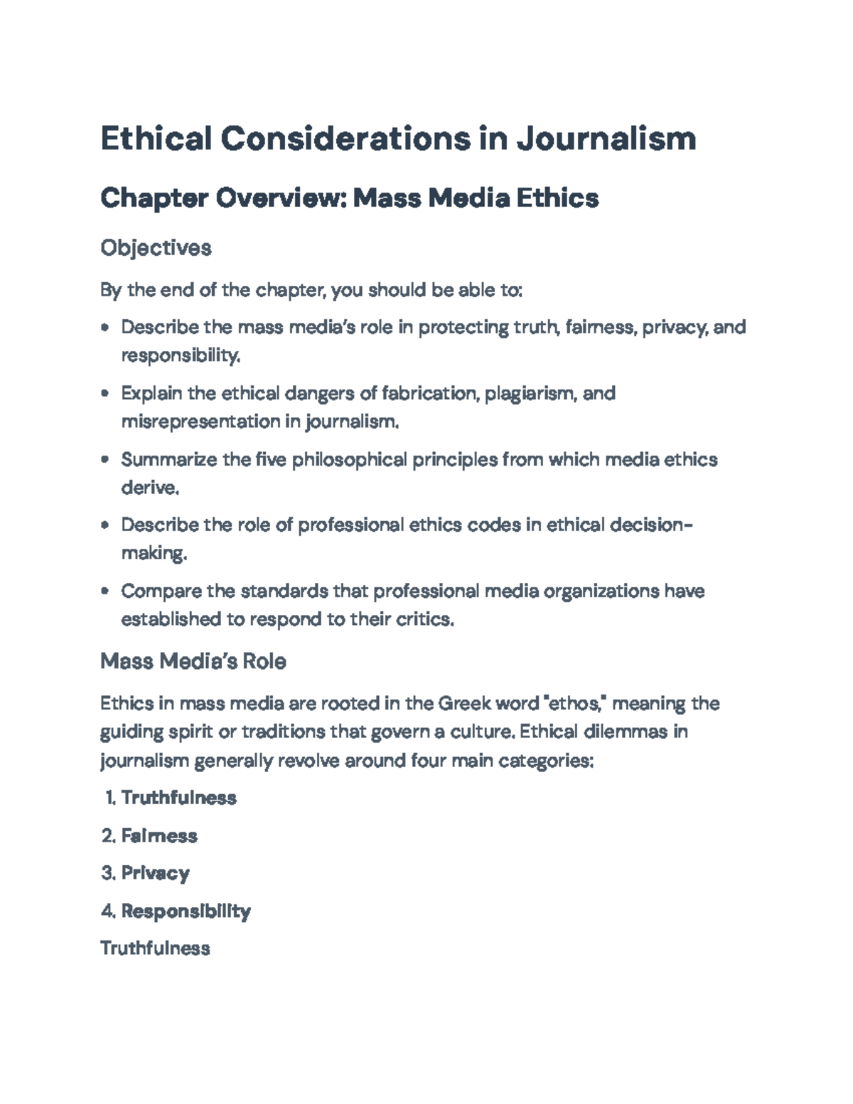 Ethical Considerations in Journalism: A Comprehensive Overview ...
