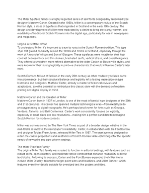 Miller Typeface Design Overview: History and Characteristics - Miller ...
