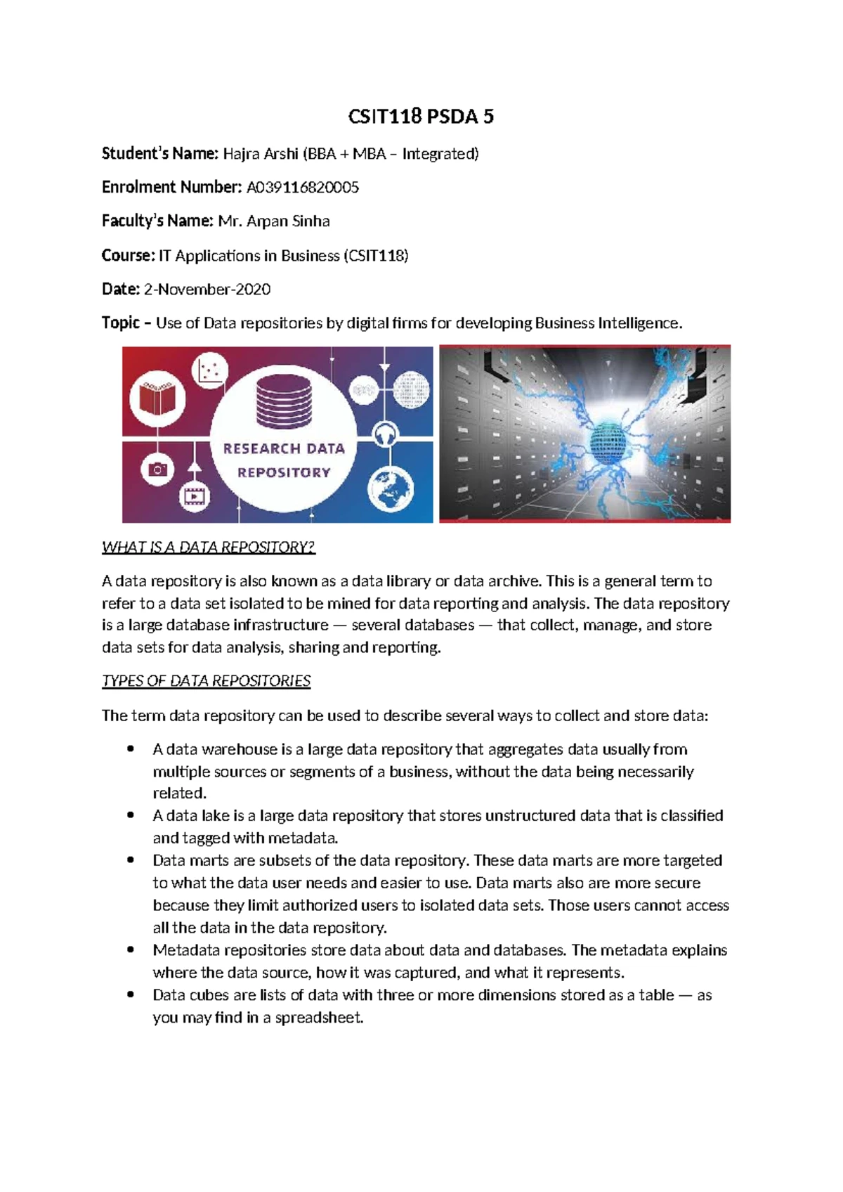 CSIT118 PSDA 3: Identifying IT Opportunities in Video Production ...