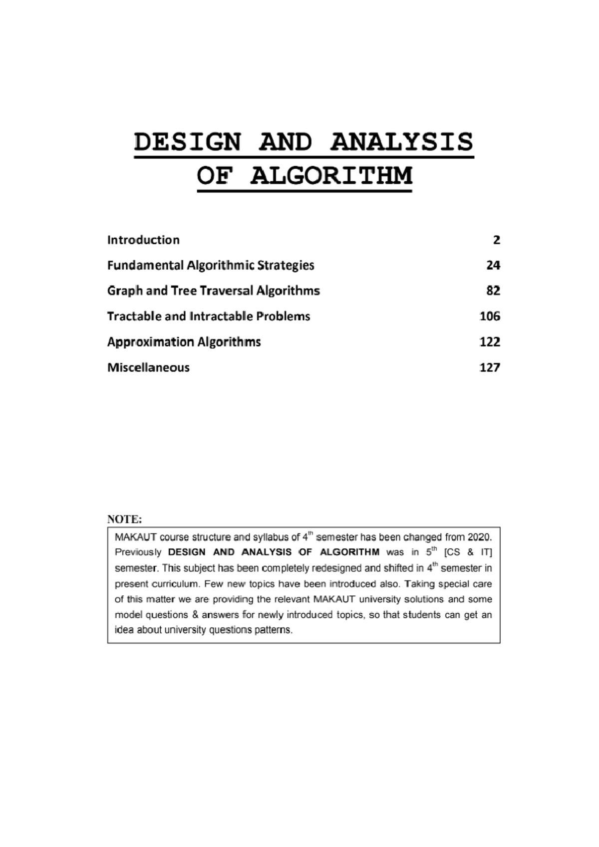 DAA - Comprehensive Guide to Design and Analysis of Algorithms - Studocu