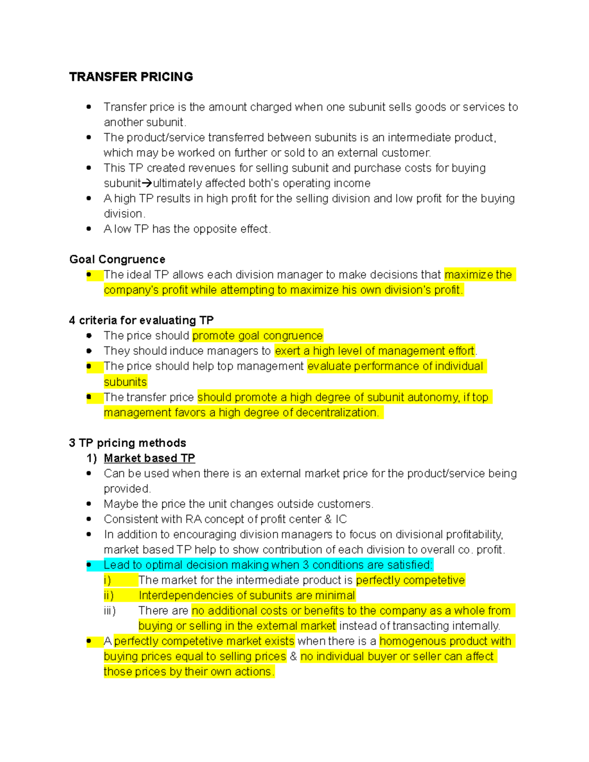 Chapter 8: Transfer Pricing Analysis and Methods in Management ...