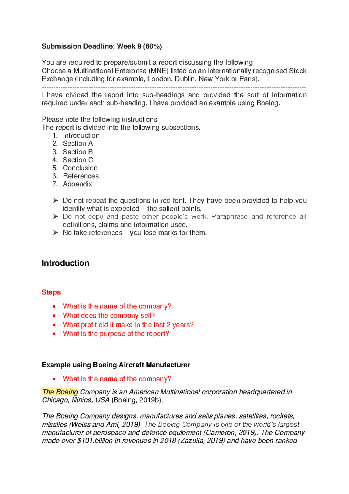 Assessment guidance template(3) - Submission Deadline: Week 9 (60%) You ...
