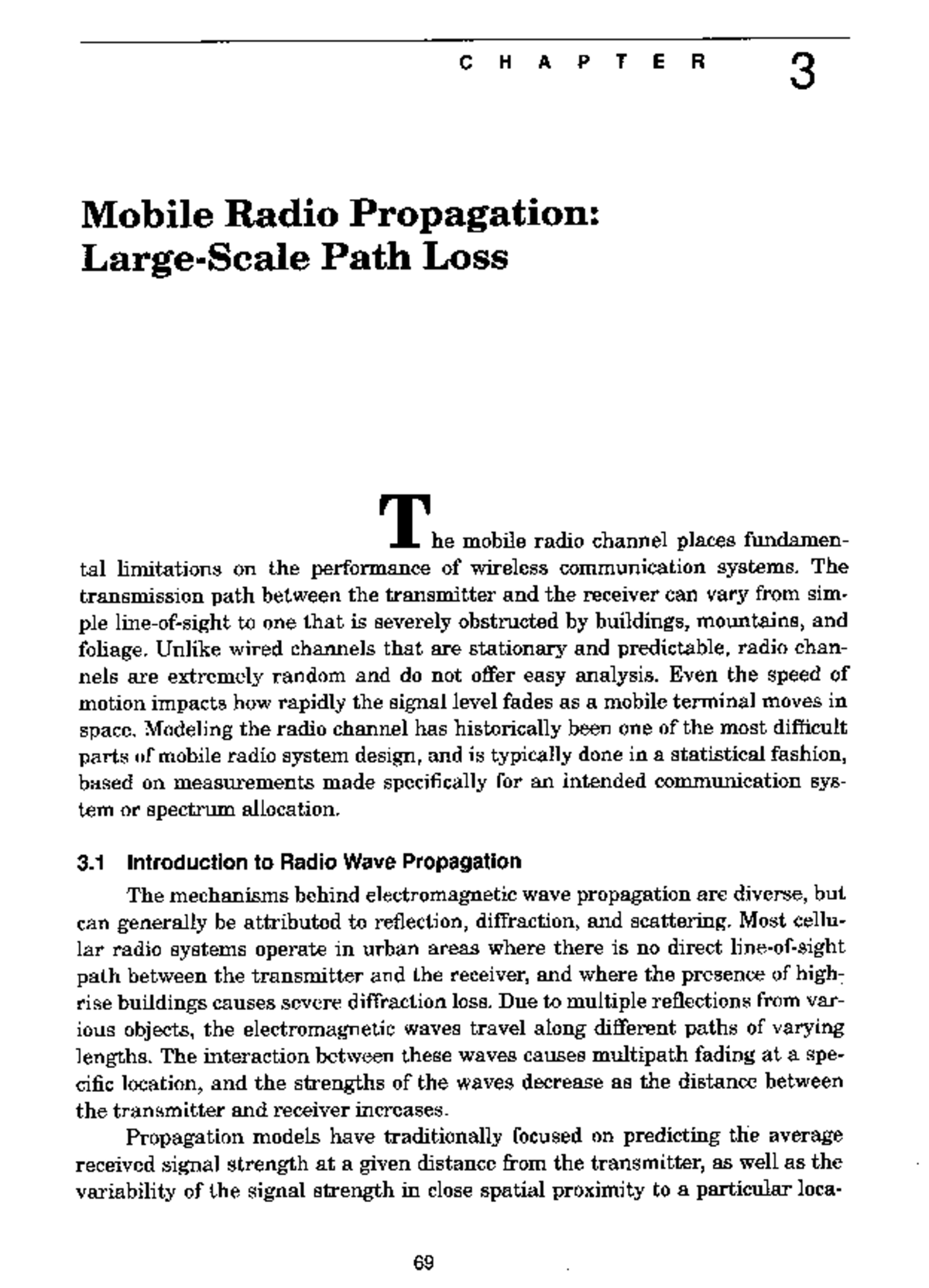 CHAPTER 3: Mobile Radio Propagation and Path Loss Analysis - Studocu
