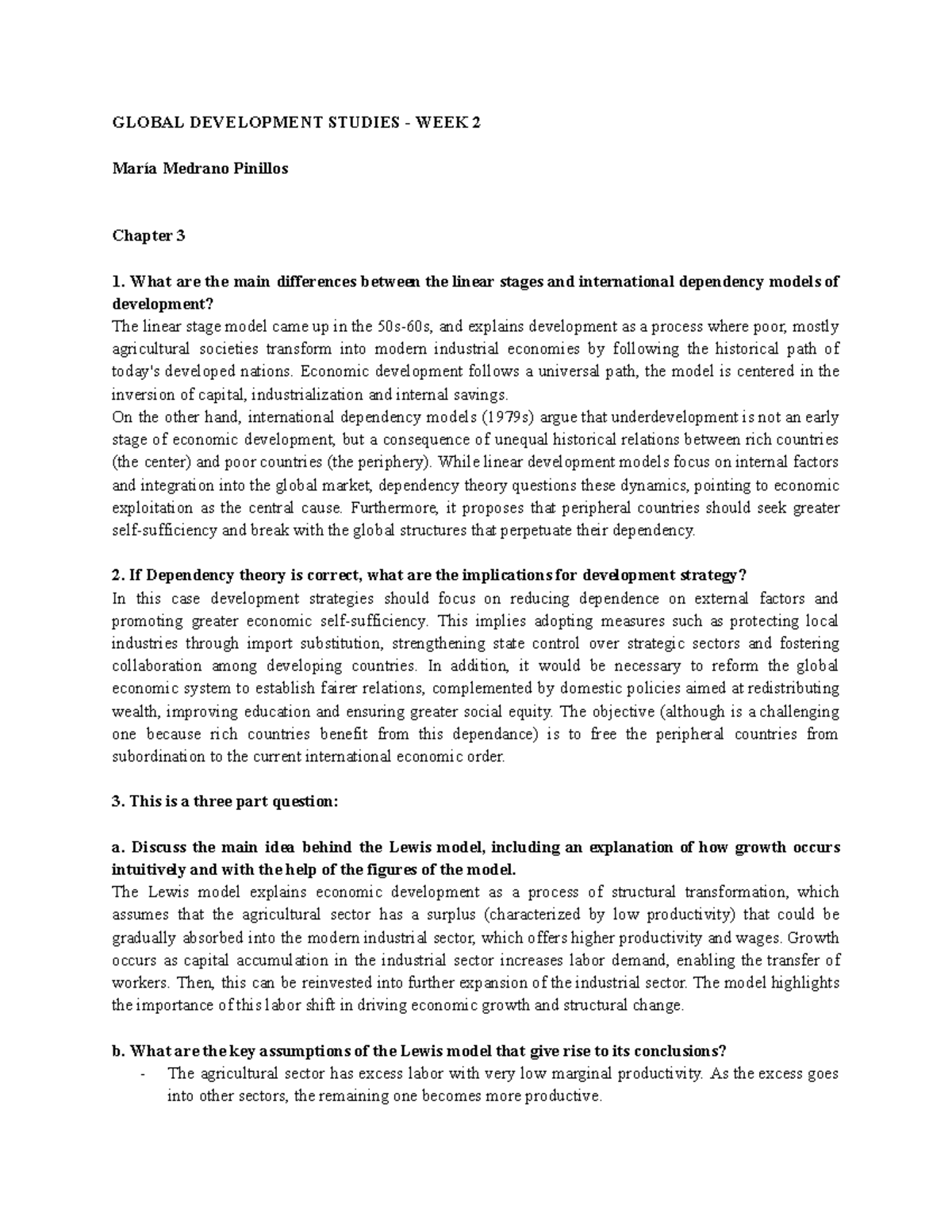 Global Development Studies - WEEK 2 Chapter Insights and Analysis ...