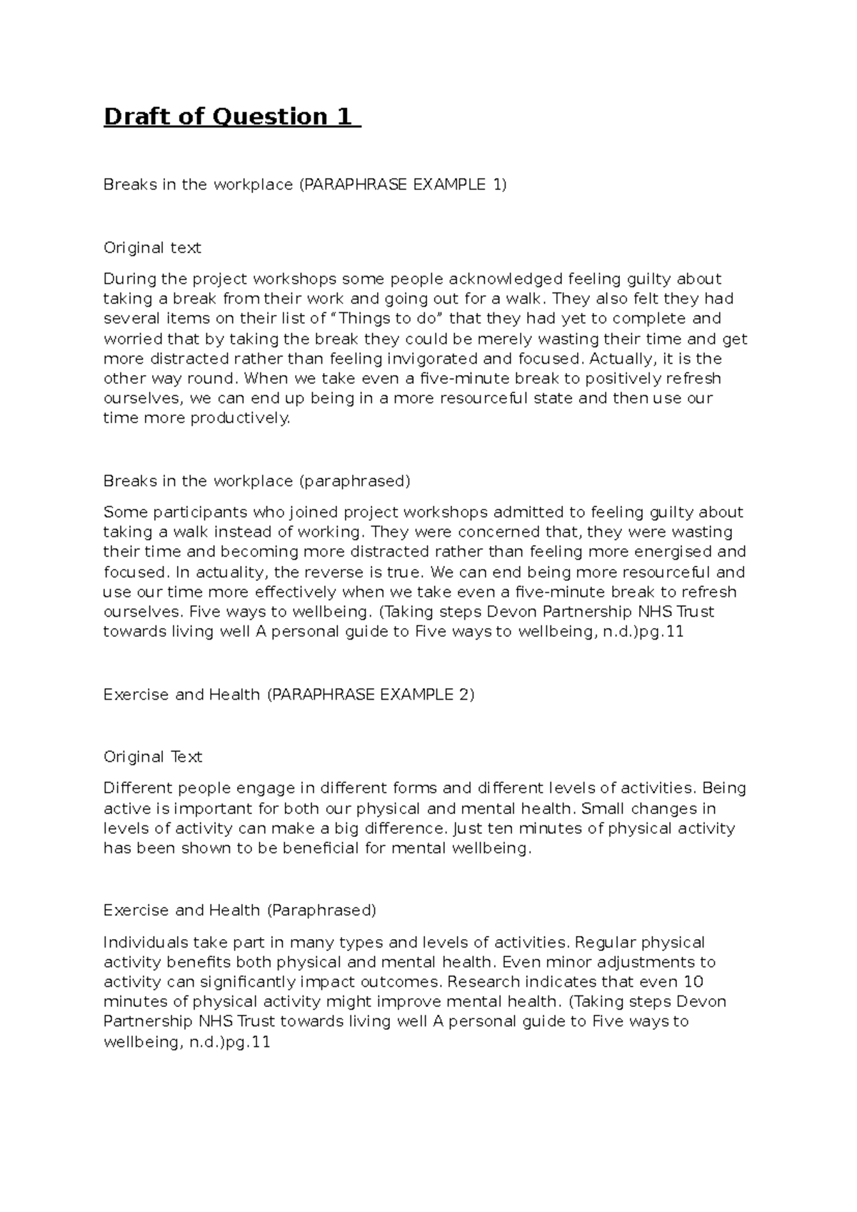 Assesment 1 Draft - AC HEIV ED - Draft of Question 1 Breaks in the ...