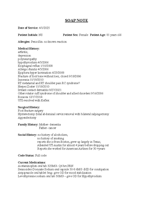SOAP Note for 15-Year-Old Male with Acute Upper Respiratory Infection ...