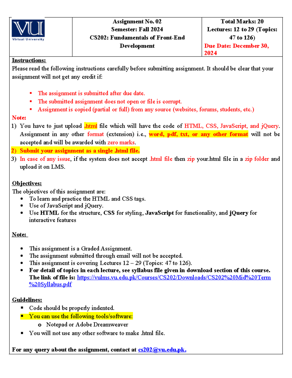 Fall 2024 CS202 Assignment 02: Task Management App Development Guide ...
