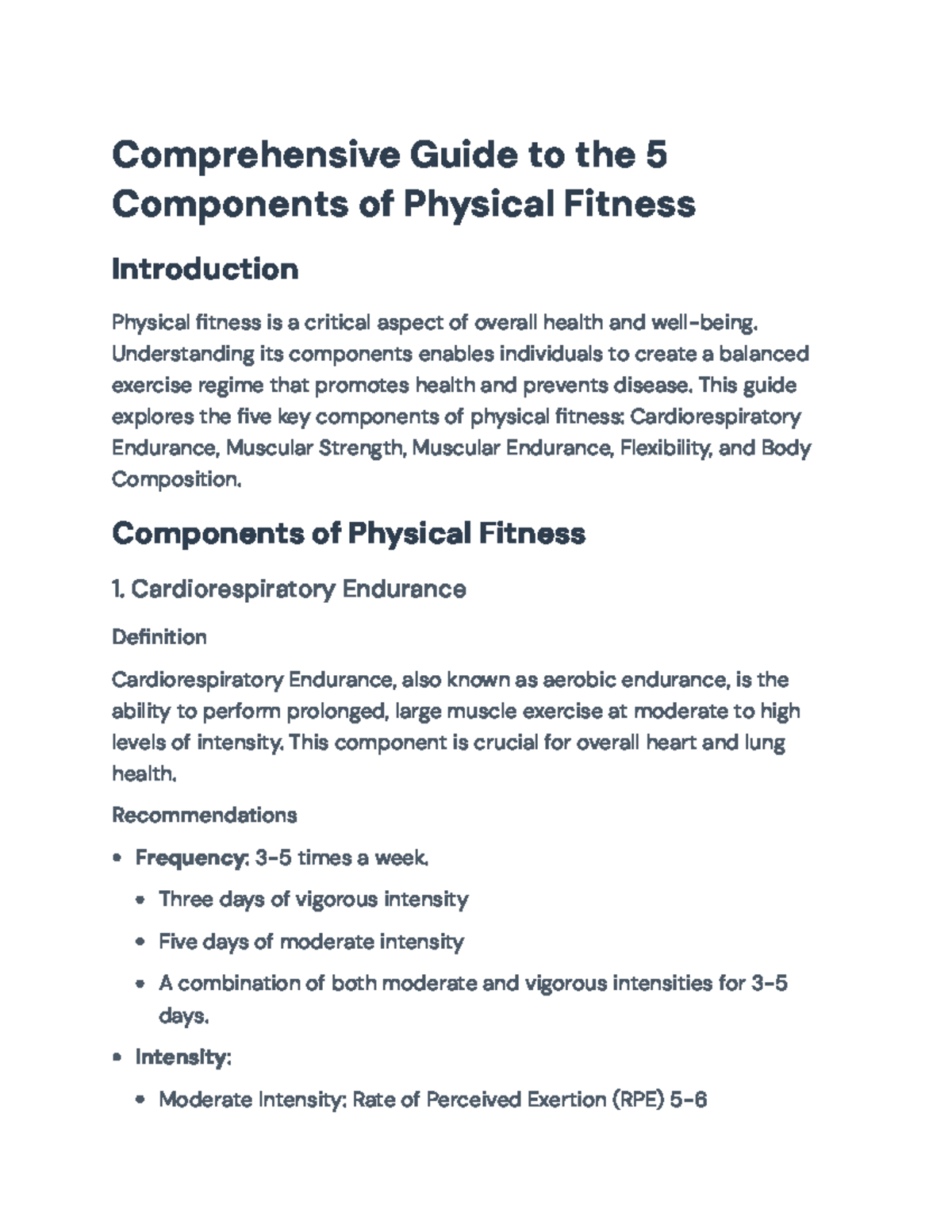Components of Physical Fitness: A Comprehensive Guide - Comprehensive ...