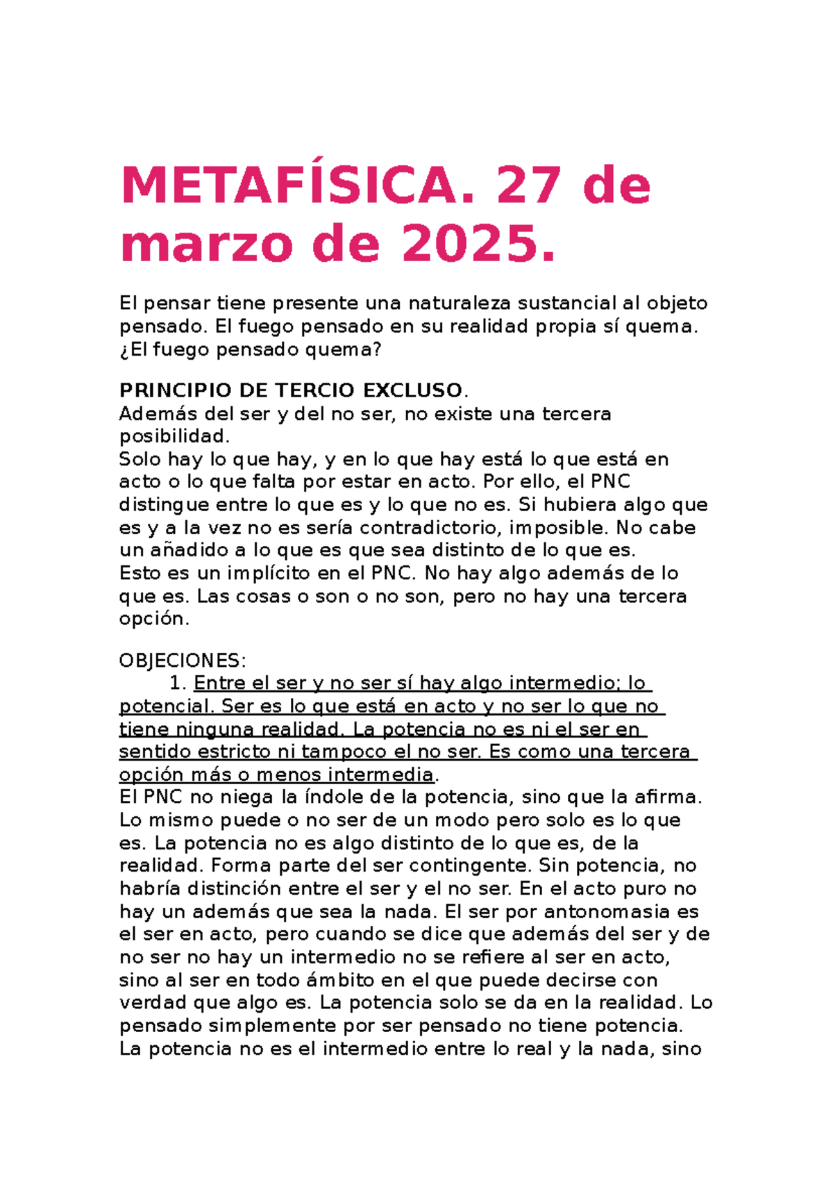 METAFÍSICA 27 - Apuntes sobre el Principio de Tercio Excluso y Hegel ...