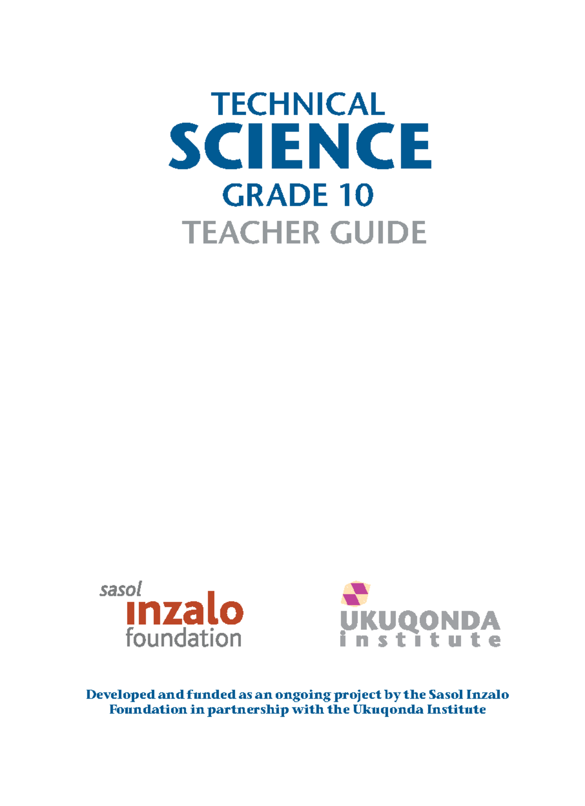 Grade 12 Tech Science Teacher Guide - Technical Grade 10 science ...