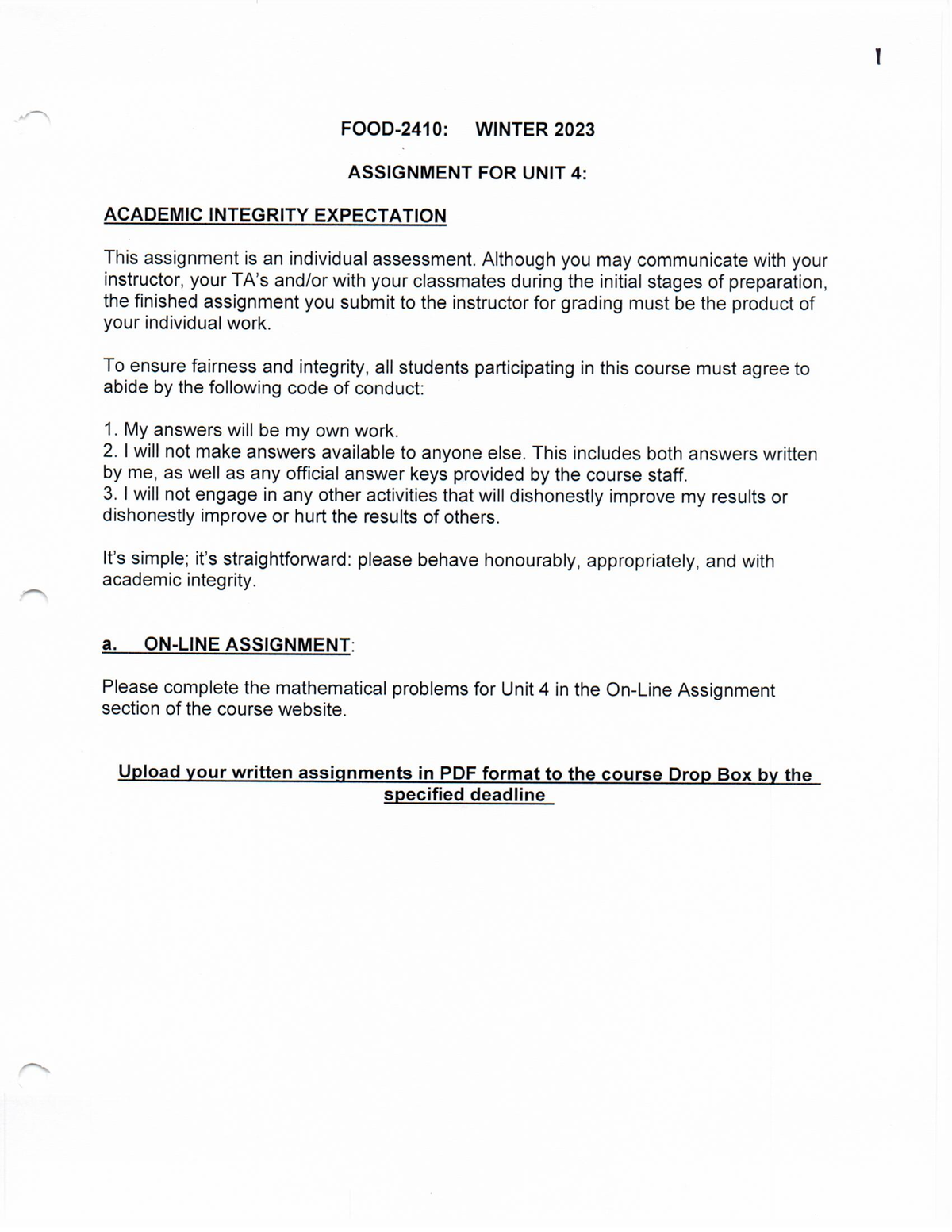 2410-Assign 4-Solutions-W23 - WINTER 2023 ASSIGNMENT FOR UNIT 4 ...