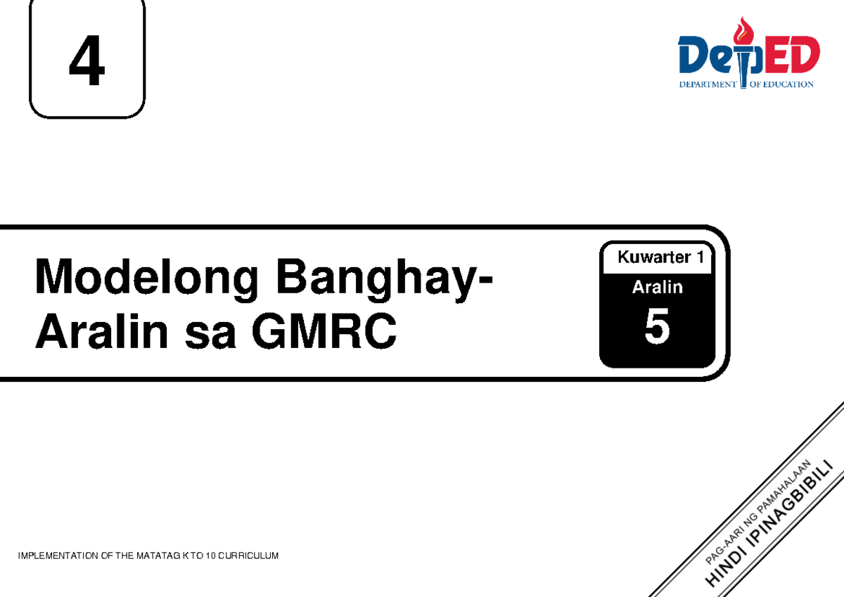 LE GMRC 4 Q1 W7 - Lesson Plan for Matatag K to 10 Curriculum - Studocu