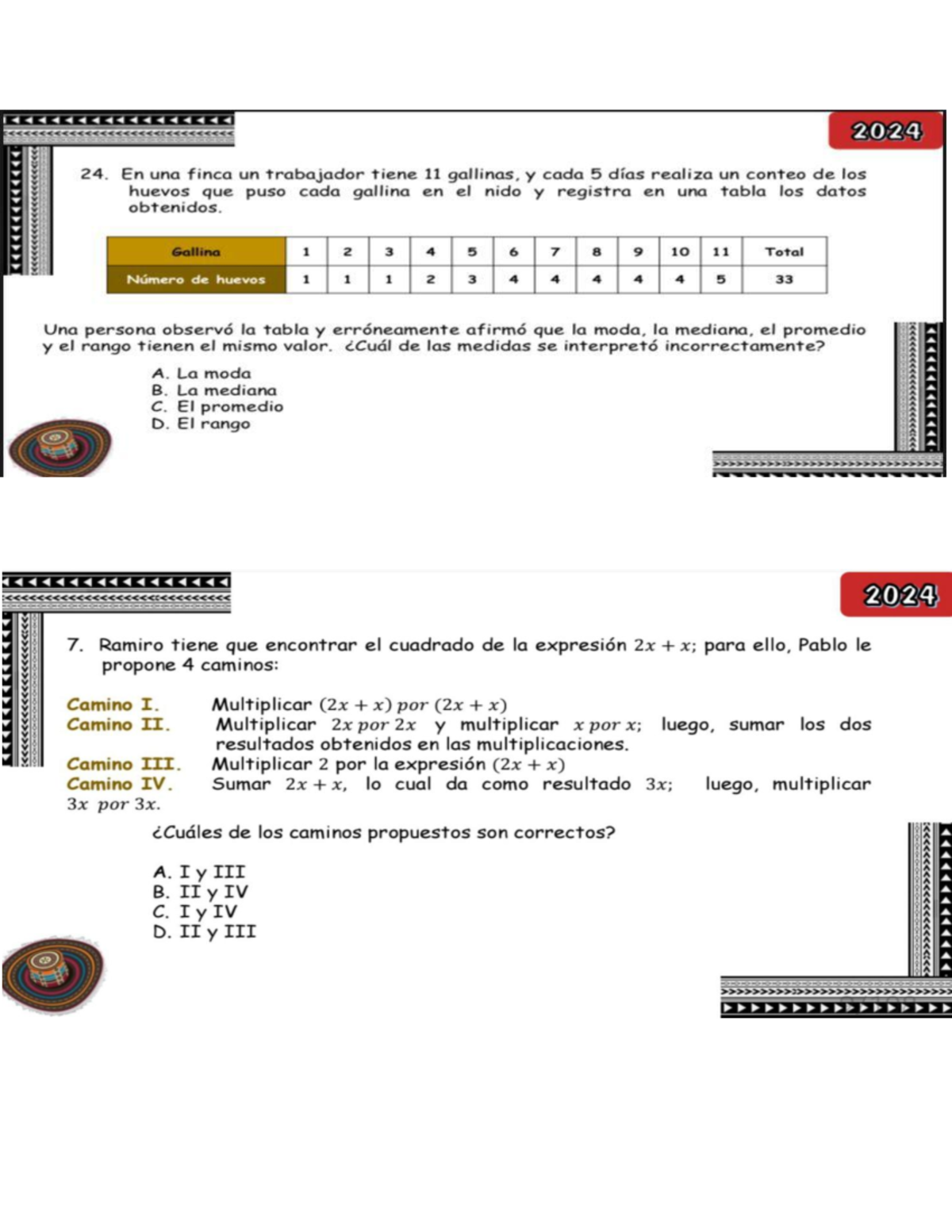 Icfes Práctica 2024: Ejercicios de Matemáticas y Física - Studocu