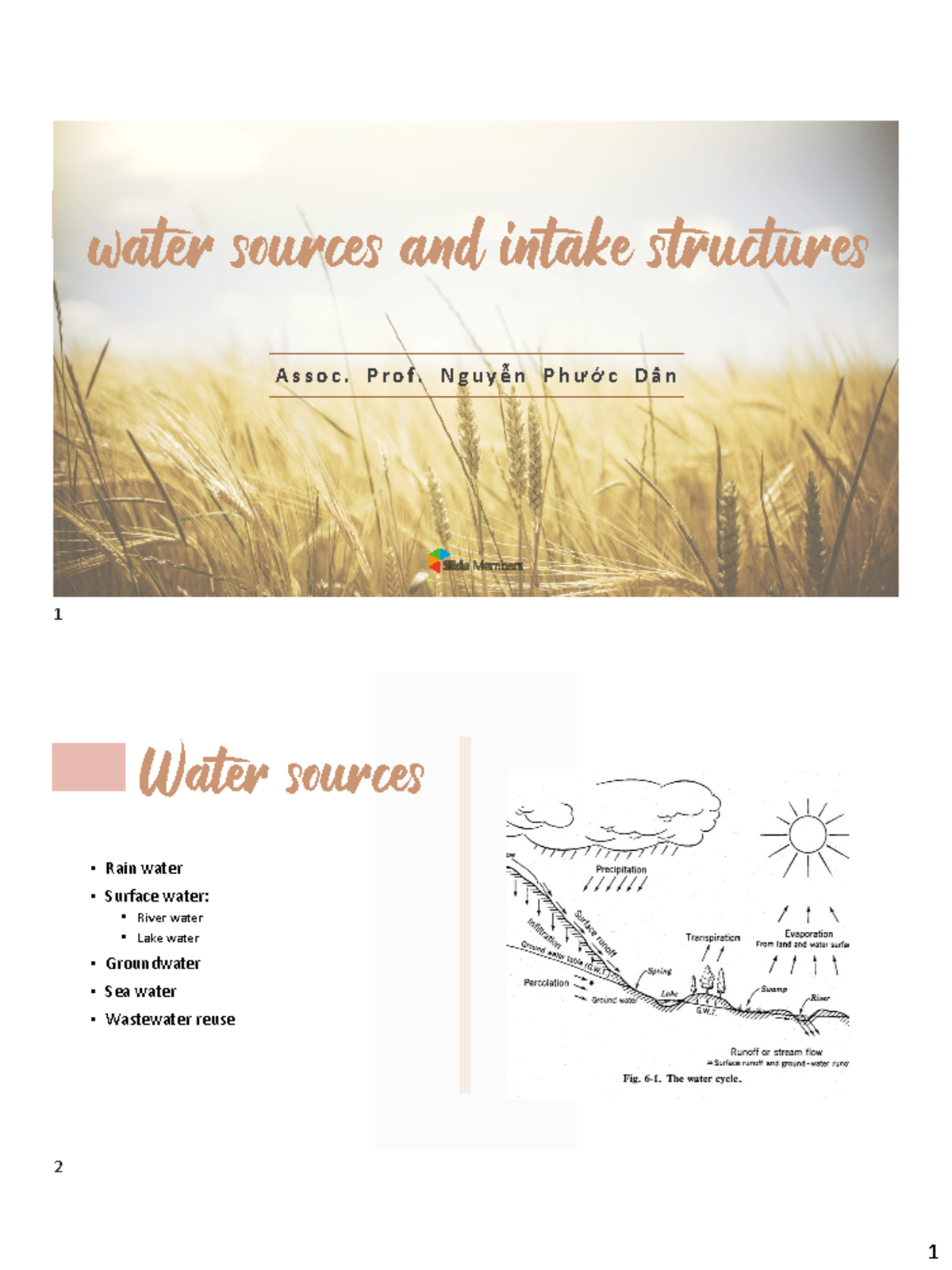 Chapter 3a - Surface Water Intake print - A s s o c. P r o f. N g u y ễ ...