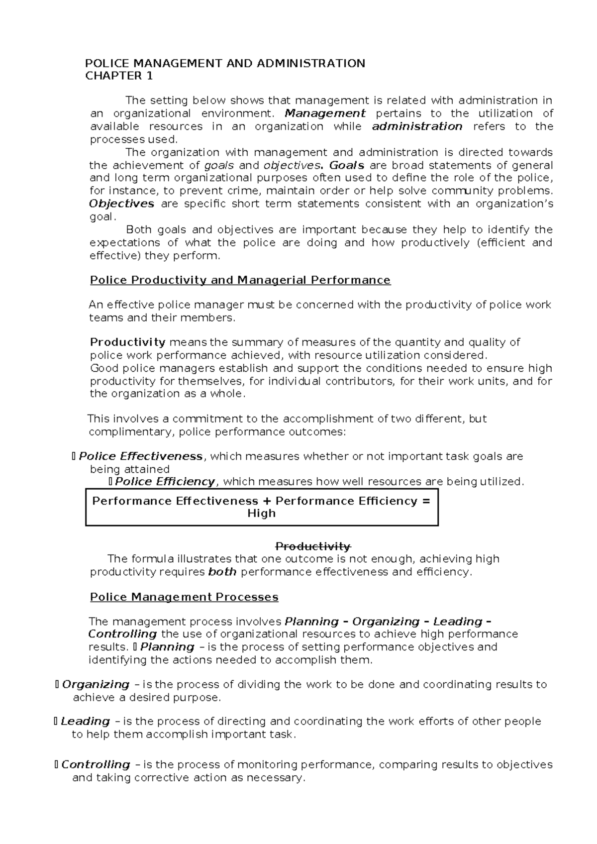 Police Management and Administration: Understanding Human Resources ...