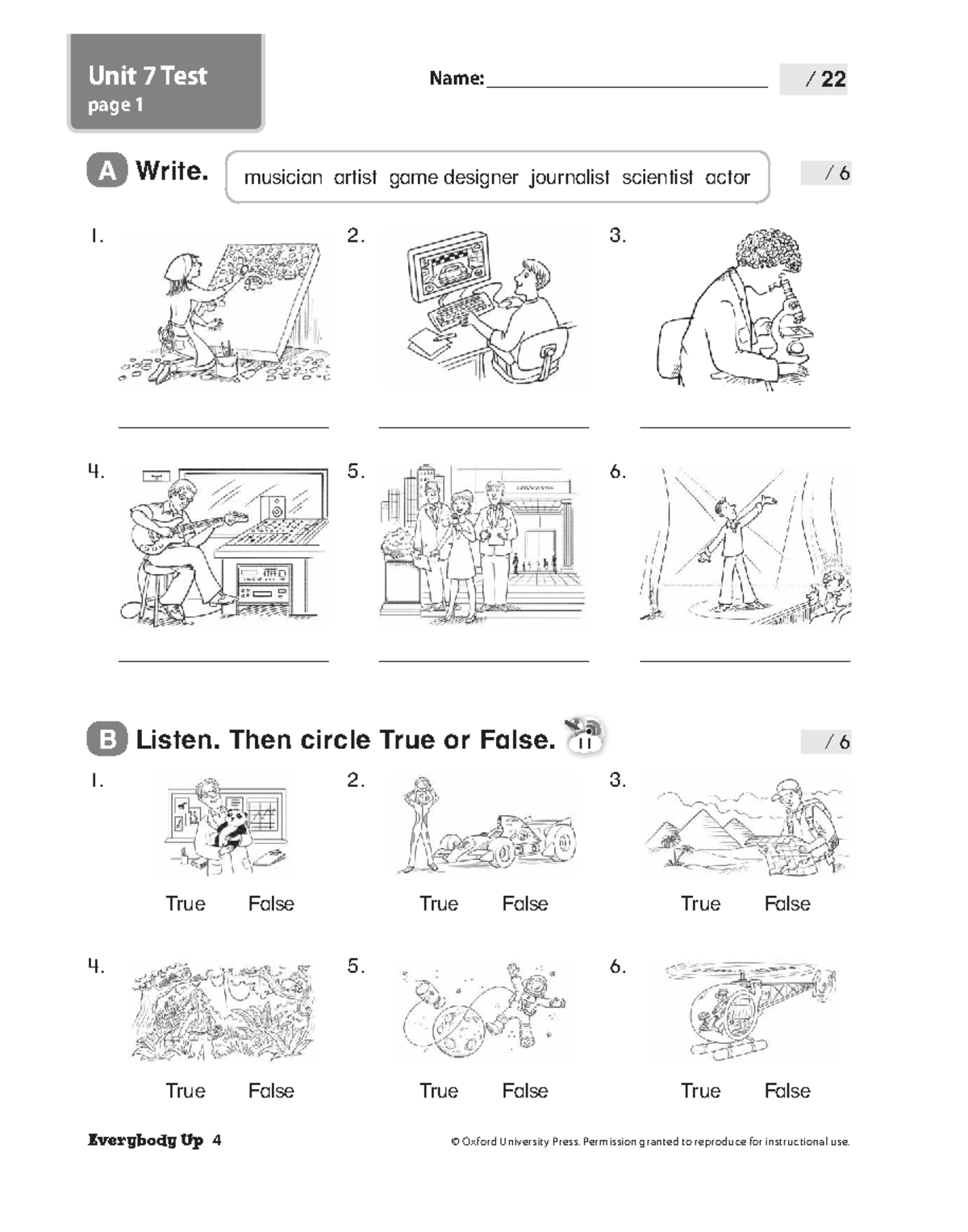 EU2e L4 Unit 7 Test: Listening & Writing Activities - Studocu