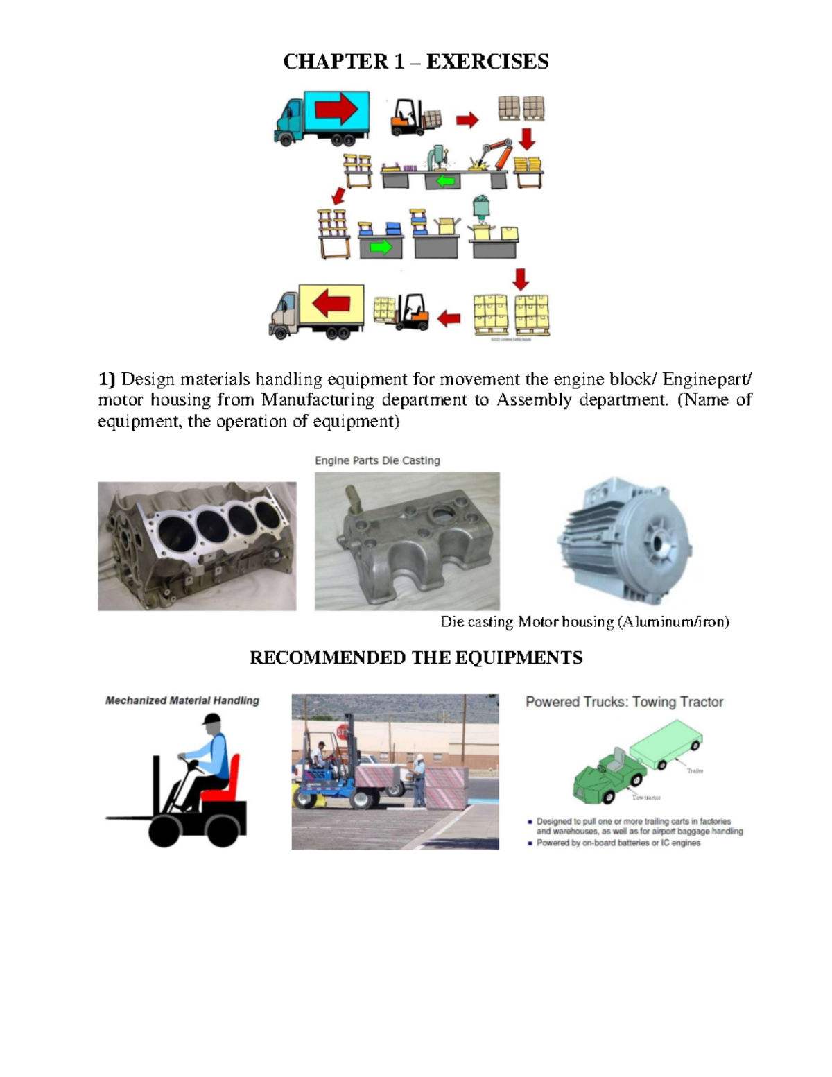 Exercises-1-1 - aaaaa - CHAPTER 1 – EXERCISES 1) Design materials ...