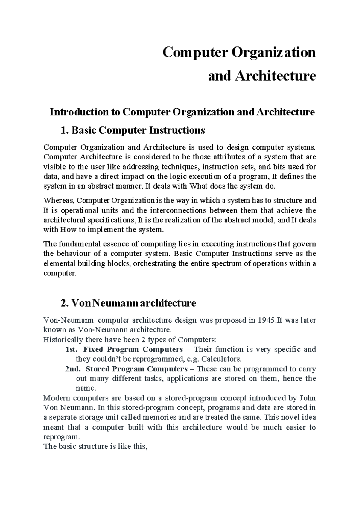 Computer Organization and Architecture: Key Concepts and Structures ...