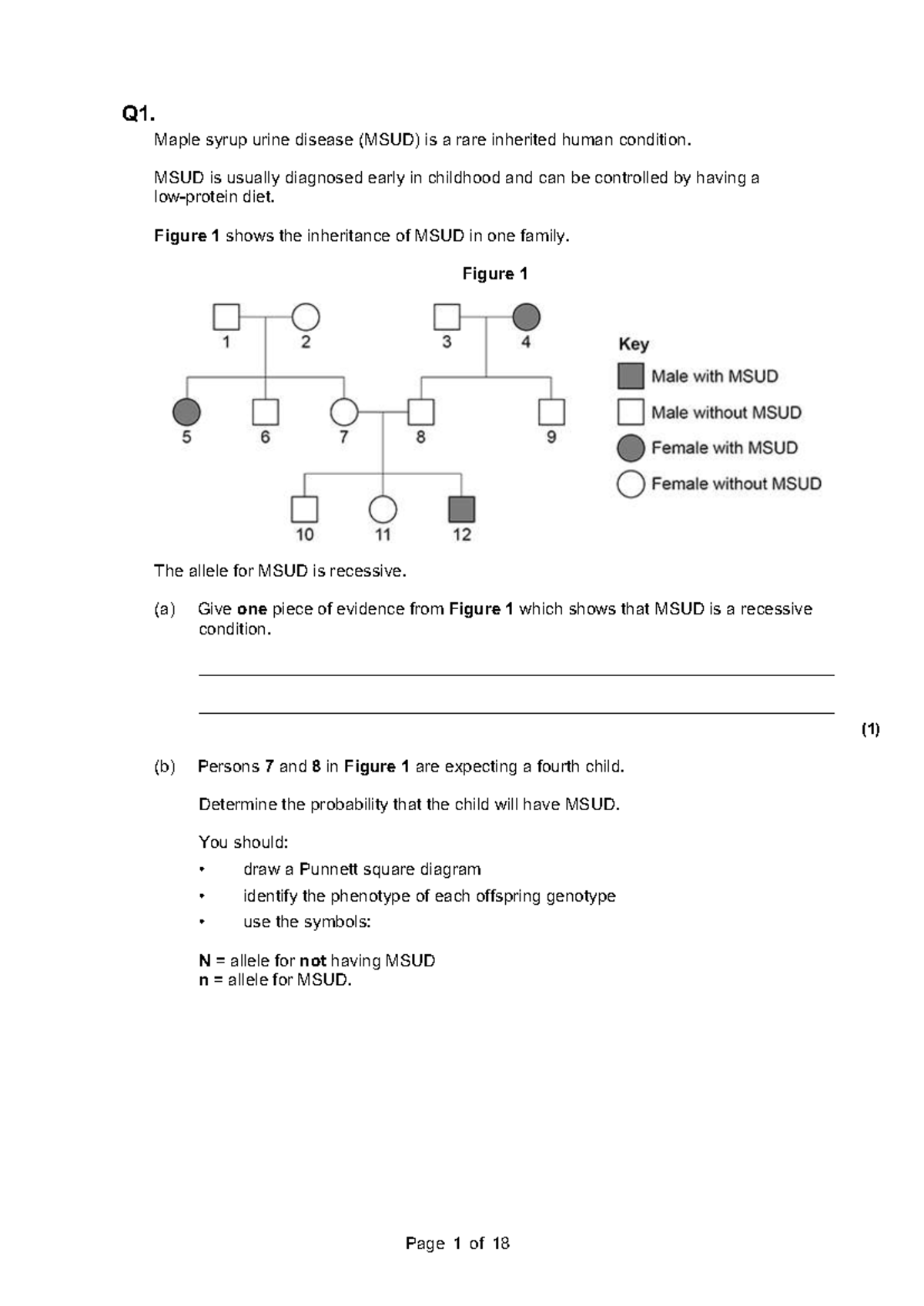 BIO P2 Higher QP 2025 - MSUD and Algal Cell Count Analysis - Studocu