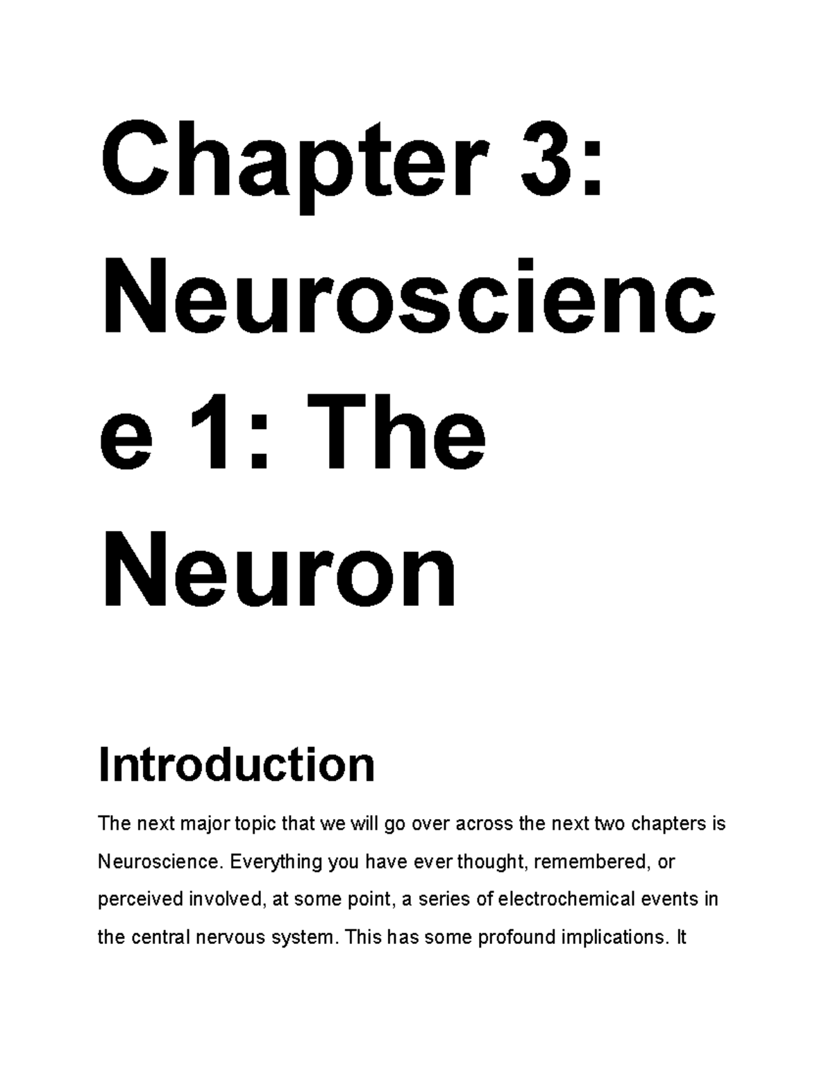 Chapter 3: Neuroscience 1 - Understanding the Neuron and Its Functions ...