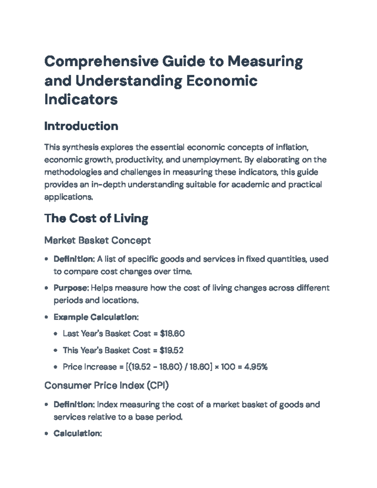 Economic Indicators: Inflation, Growth, and Unemployment Analysis ...