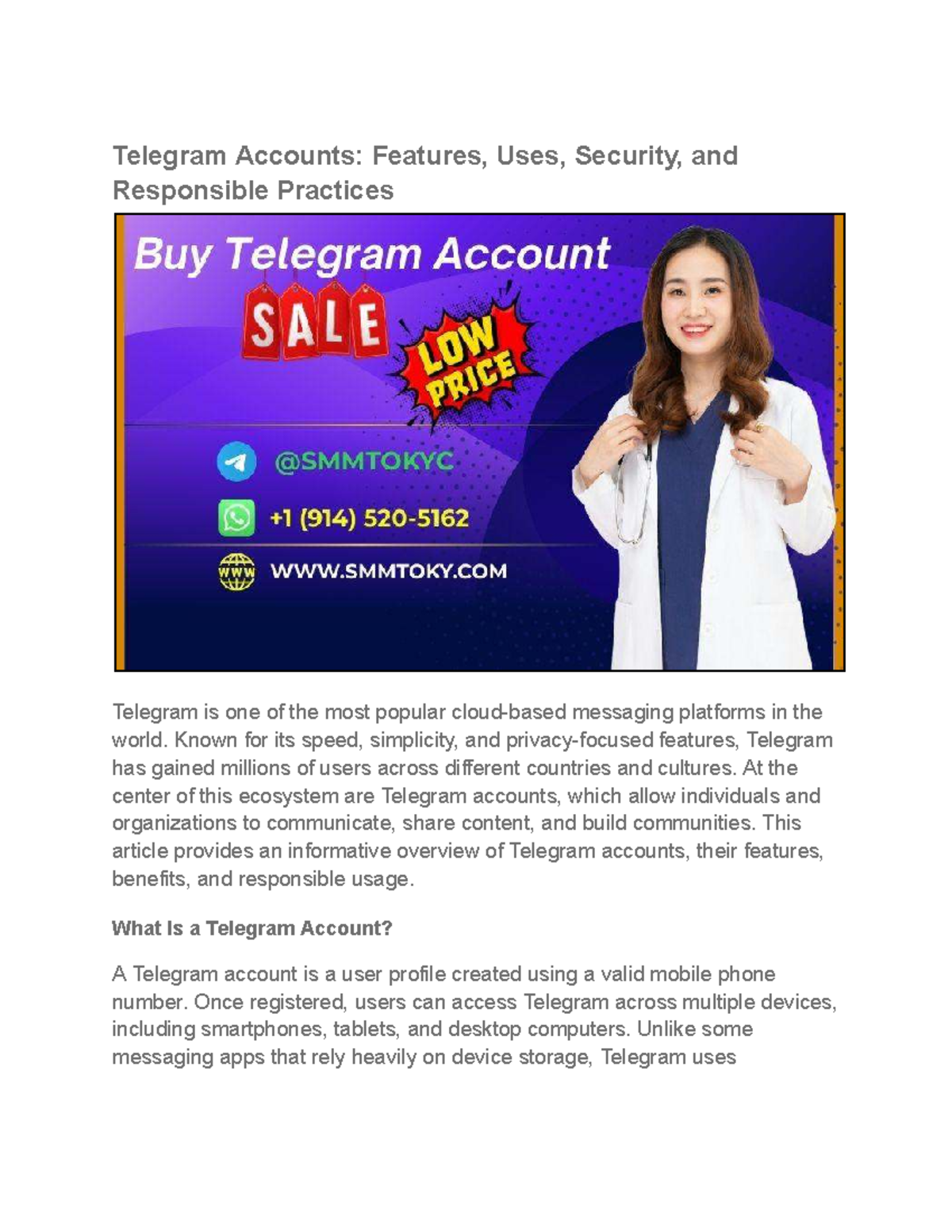 Telegram Accounts: Features, Uses, Security & Best Practices - Studocu