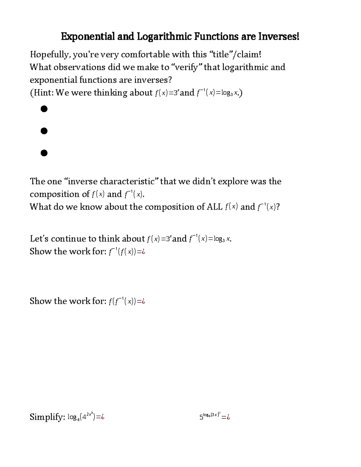 Log Properties and Solving Equations: Exponential & Logarithmic ...