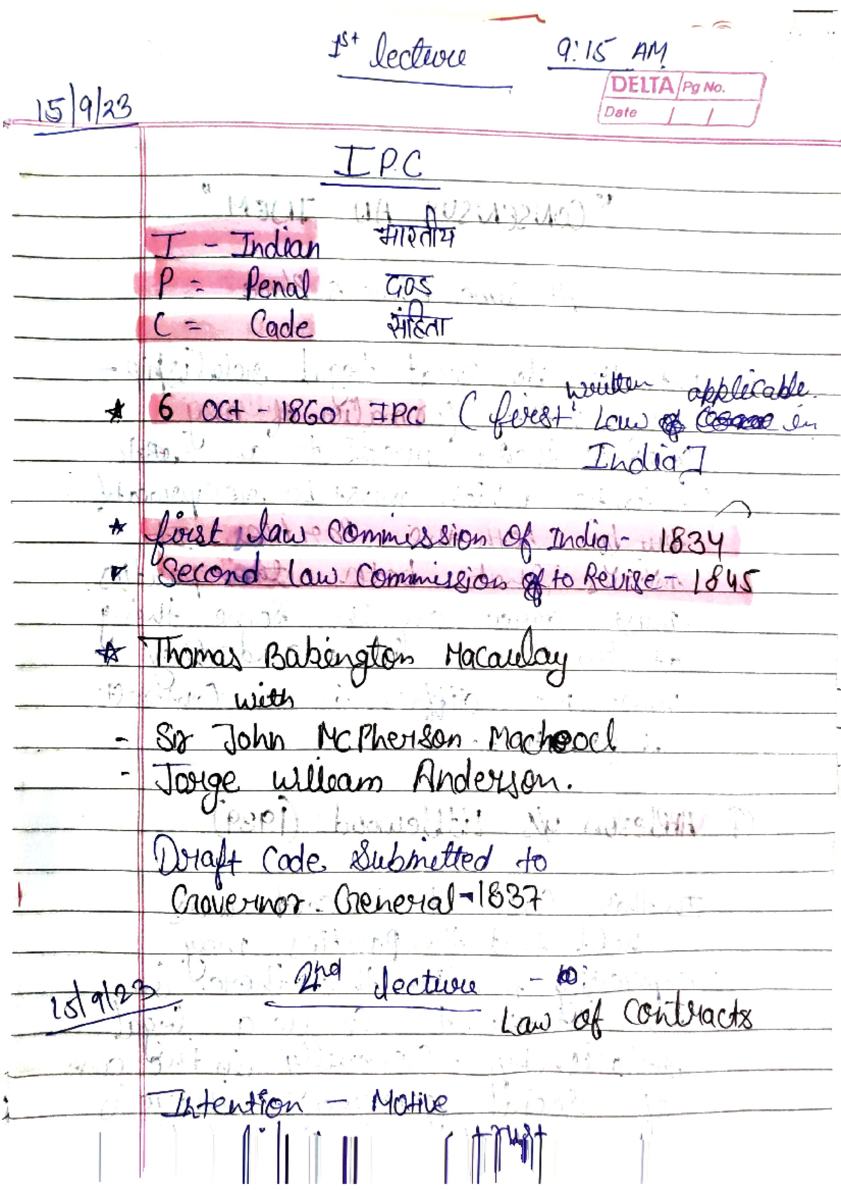 IPC Class Notes: Lectures on Criminal Law & Key Concepts (IIMT) - Studocu