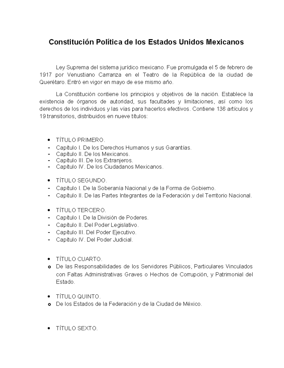 Constitución Política de los Estados Unidos Mexicanos: Análisis y ...