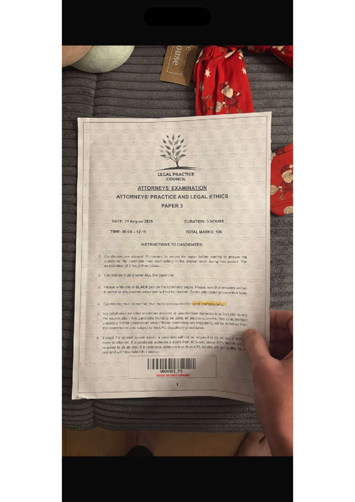 LPC EXAMINATION PRACTICE PAPER 3 - LEGAL ETHICS & PROCEDURES - Studocu