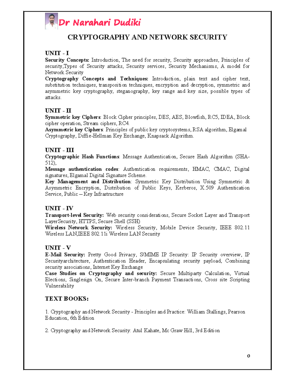 CNS 101: Comprehensive Notes on Cryptography & Network Security - Studocu