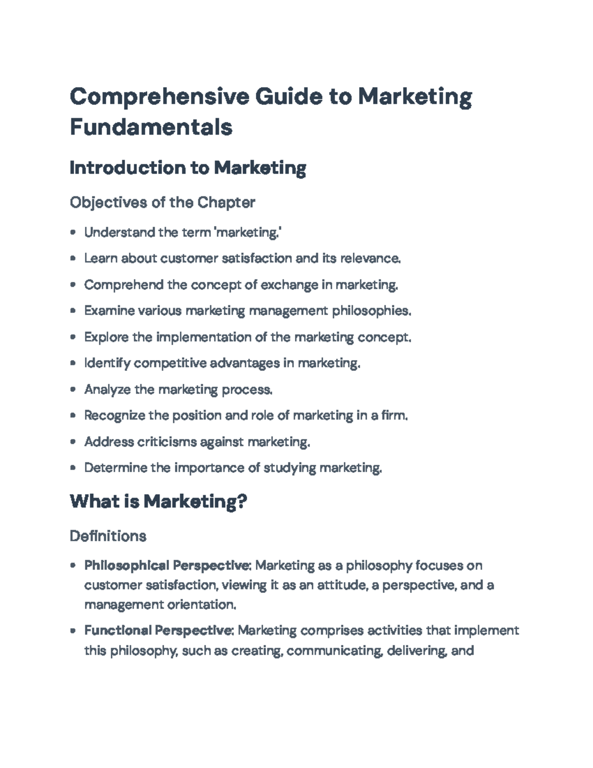 Comprehensive Guide to MKT 101: Marketing Fundamentals & Strategies ...