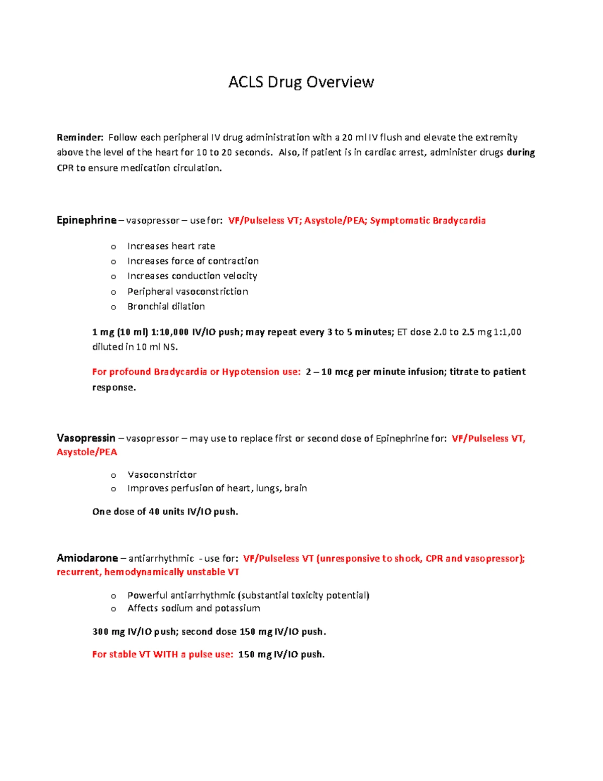 ACLS Scenarios Addressing H and T Causes of Cardiac Arrest - Studocu
