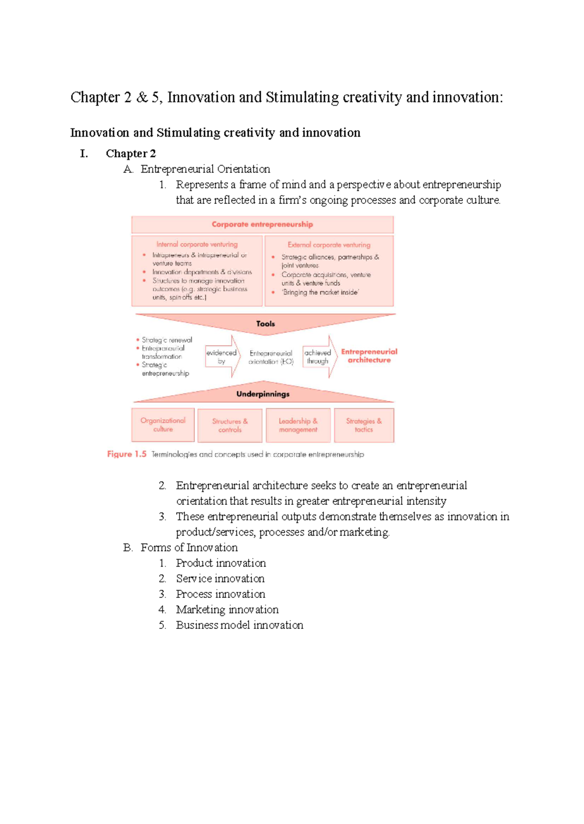 Chapter 2 & 5 Summary: Innovation and Creativity in Entrepreneurship ...