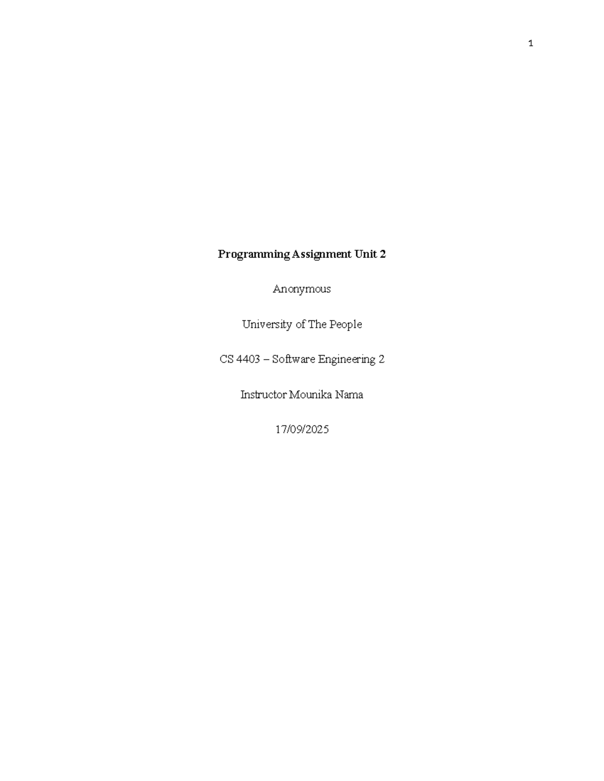 CS 4403 Programming Assignment 2: CPM Design Phase Summary - Studocu