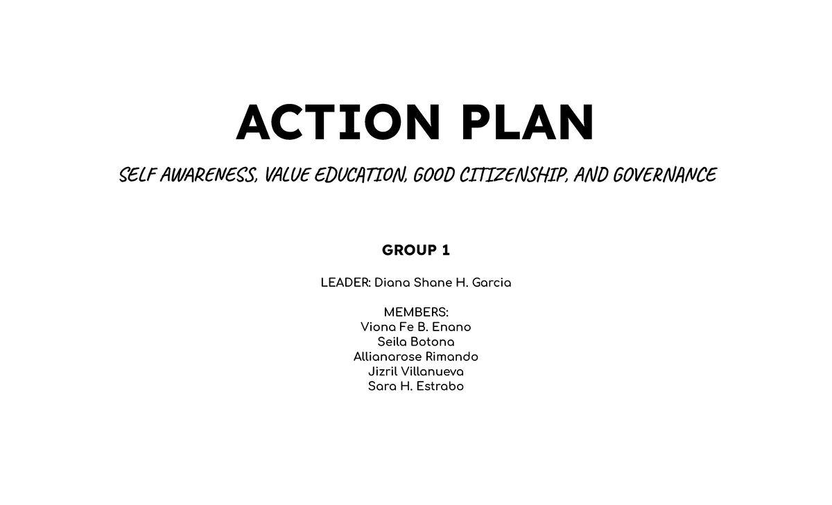 NSTP G1 Actionplan - National Service Training Program - ACTION PLAN ...
