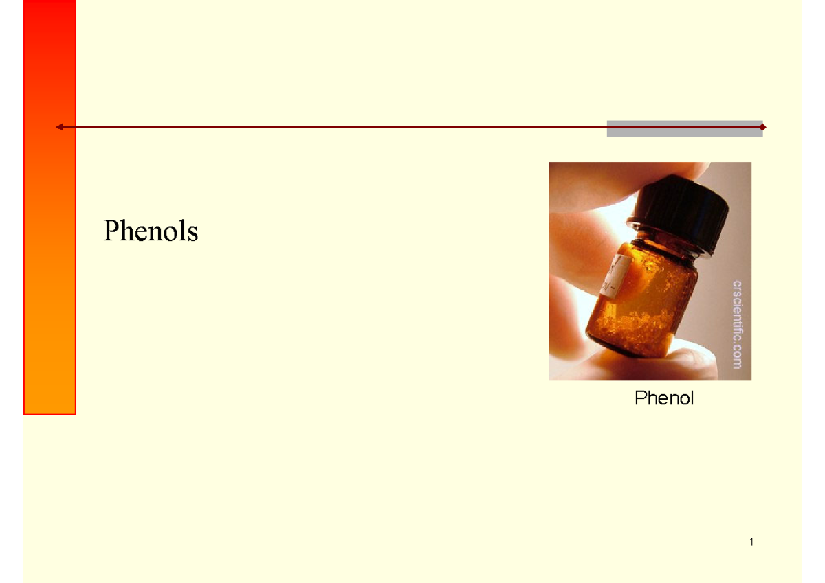 04 Phenols: Nomenclature, Properties, and Reactions - Lecture Notes ...