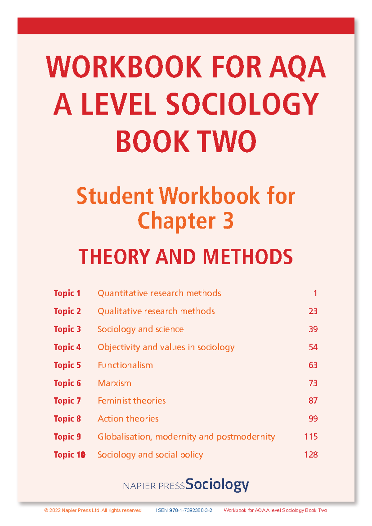 AQA A Level Sociology (Soc2) Theory & Methods Workbook Updates - Studocu