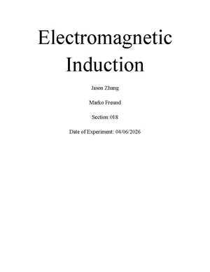 Electromagnetic Induction - Study Notes & Assignments - Studocu