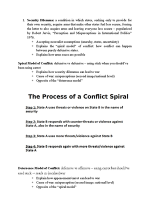 Intp115 exam prep - cheat sheet for the final exam - Deterrence v ...