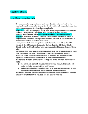 Chapter 7 Notes - Chapter 7 Notes Retail Locations - “What are the ...