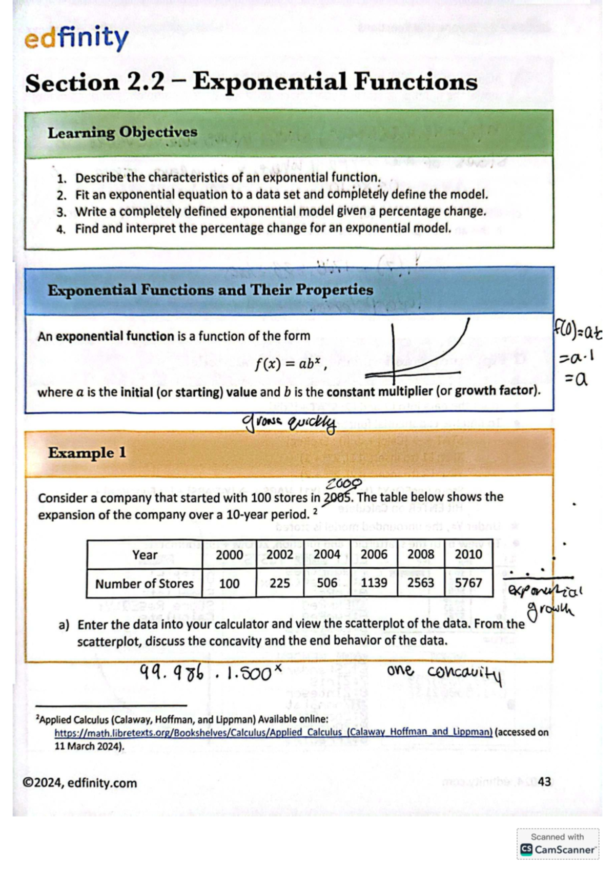 Applied Calculus (CALC 101) Section 2.2: Exponential functions overview ...