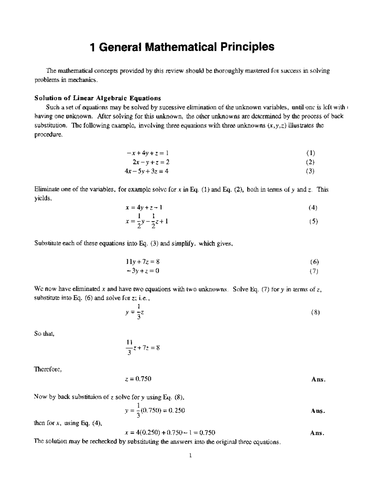 General Mathematical Principles - PHYS1032A - Studocu