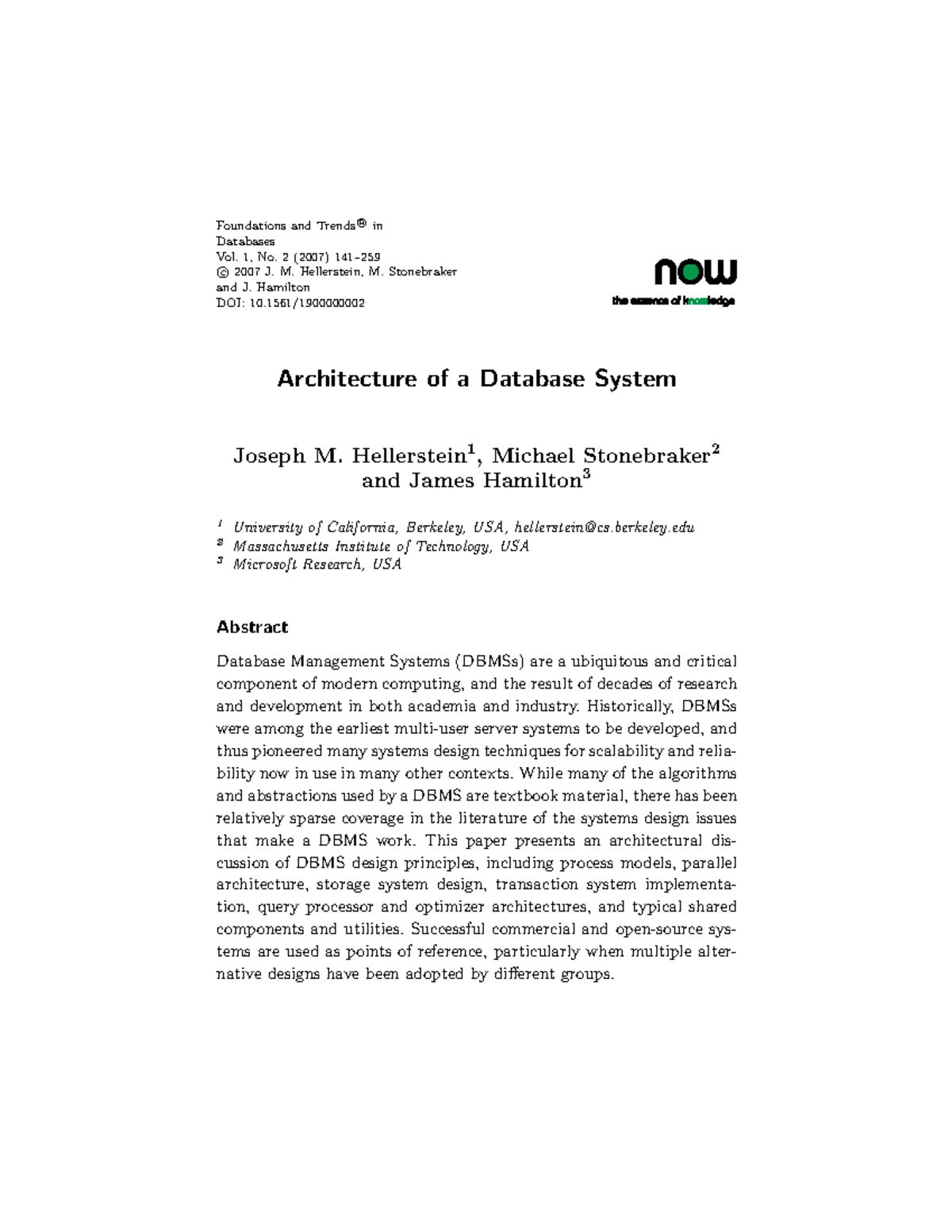 DB Architecture: Principles and Process Models in DBMS Design - Studocu