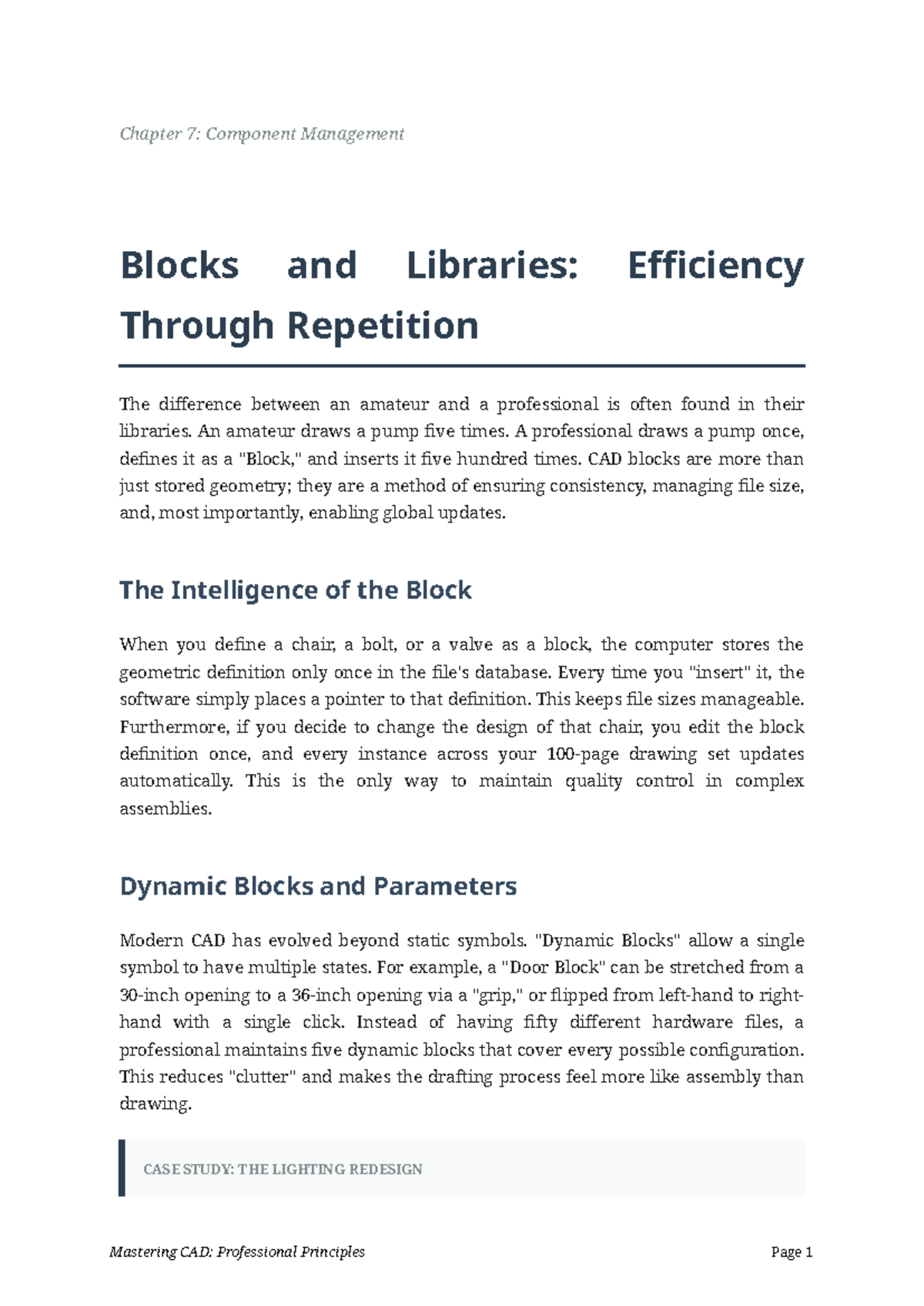 Chapter 7: Blocks & Libraries - Efficiency Through Repetition - Studocu