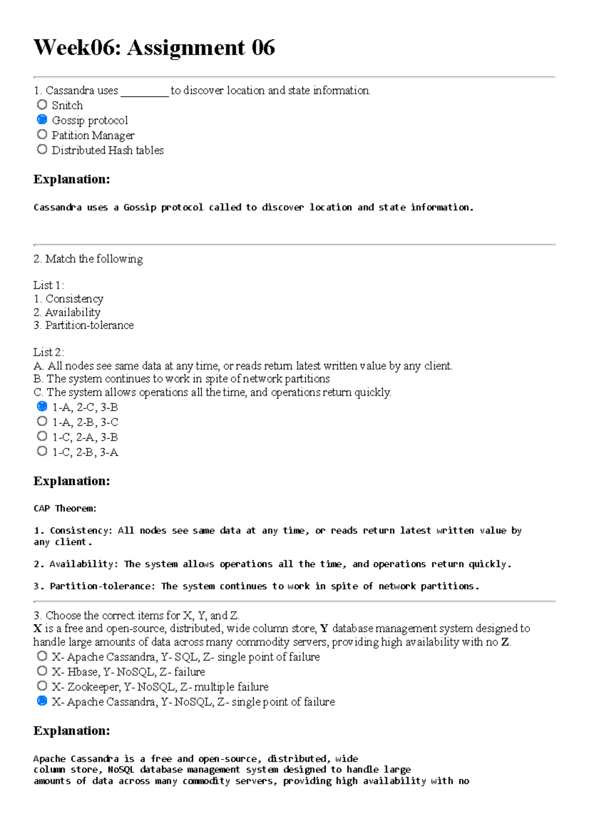 Solution cs09 Week 04 Assignment 04 - Week 04: Assignment 04 1. Which ...