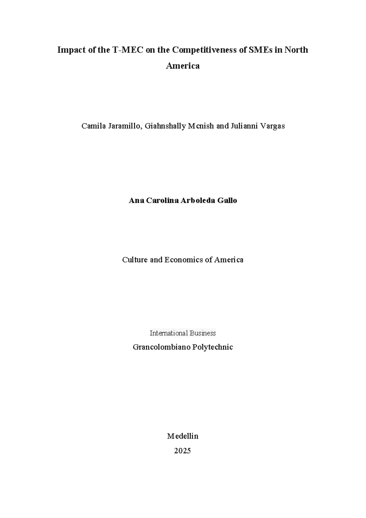 Impact of USMCA on SMEs Competitiveness in North America - PIF 2025 ...